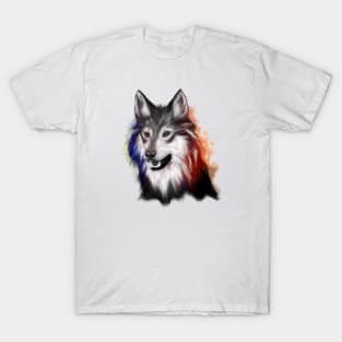 Cute Wolf Drawing T-Shirt